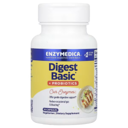 Enzymedica, Digest Basic+Probiotics, Ферменти та пробіотики, 30 капсул