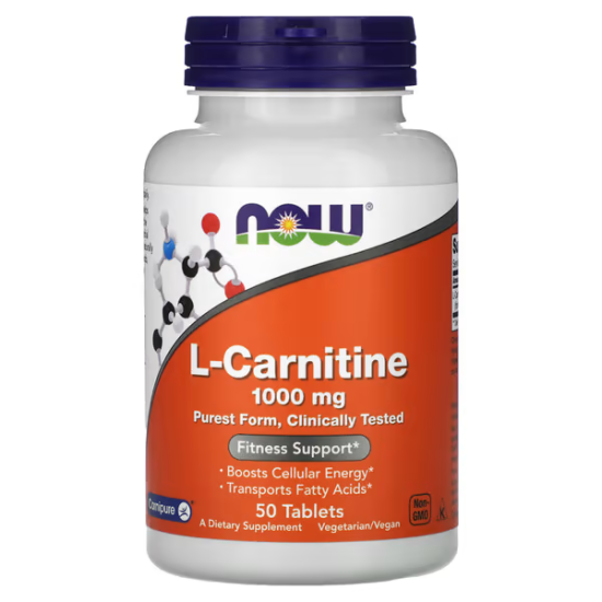 NOW, L-Carnitine, Л-карнітін,1000 мг, 50 таблеток
