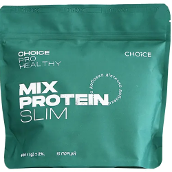 СHOICE, Mix Protein SLIM, СHOICE PRO HEALTHY, Протеїновий жироспалюючий коктель, 405 г