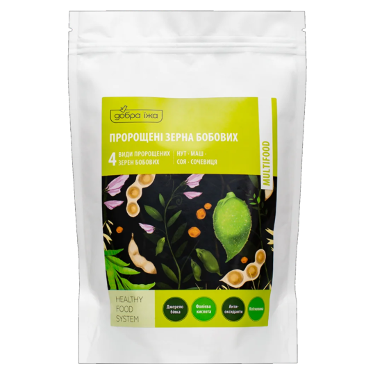 CHOICE, Пророщені зерна бобових (нут, маш, соя, сочевиця), "Добра Їжа",  150 г