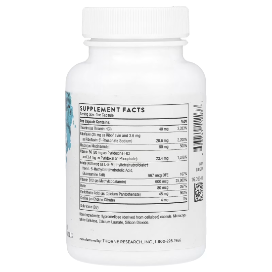 Thorne, Stress B-Complex #12, Антистресовий B-комплекс #12, 60 капсул