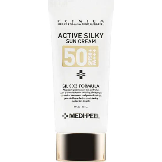 Medi-peel, Active Silky spf 50+ cream, Сонцезахисний крем, спф, 50 ml