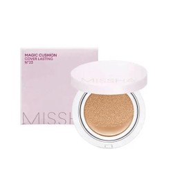 Missha, Magic Cushion Cover Lasting SPF50+/PA+++,Natural Medium Beige, Тональная основа-кушон, №23, 15 г