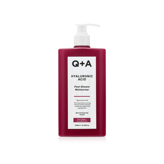  Q+A, Hyaluronic Acid Post-Shower Moisturiser, Засіб для інтенсивного зволоження шкіри після душу, 250 мл