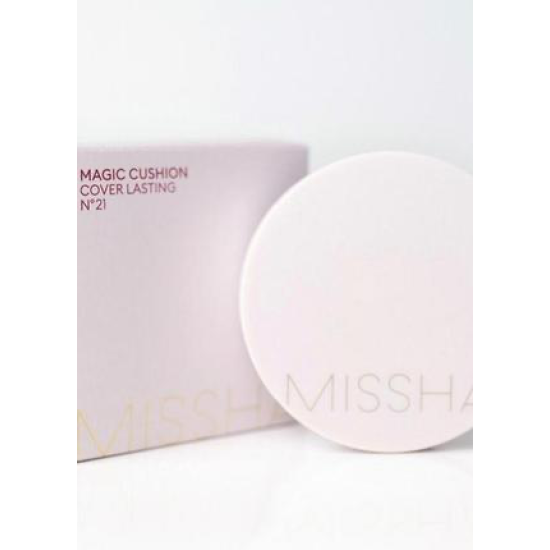 Missha, Magic Cushion Cover Lasting SPF50+/PA+++ , Тональная основа-кушон, №21, 15 г