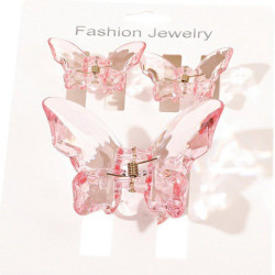 Заколка для волосся метелики, крабик для волосся, набори,  (кольори в асортименті), 3 шт