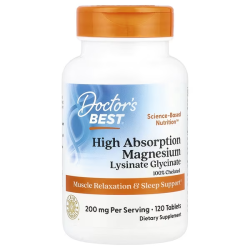 Doctor's Best, Magnesium, хелатований  магній з  Albion, 100 мг, 120 шт,