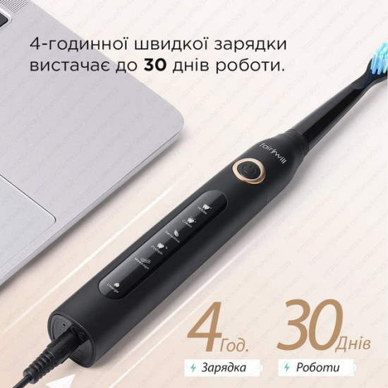 Fairywill D7, Електрична зубна щітка, 2 насадки