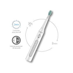 Fairywill D7, Електрична зубна щітка, колір білий, 4 насадки