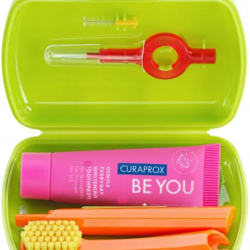 Curaproх be you GREEN, дорожній набір, смак кавуна, щітка+паста+міжзубні йоржики