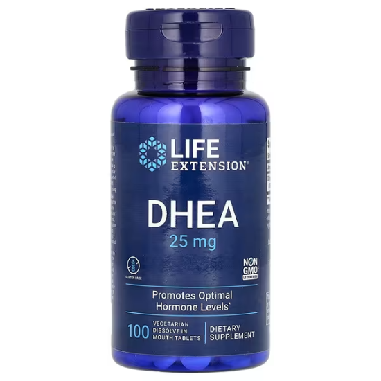 Life Extension,  DHEA, ДГЕА, 25 мг, 100 шт
