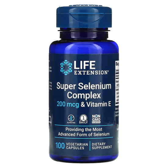 Life Extension, Super Selenium Complex, Селен з вітаміном Е, 200 мкг, 100 капсул