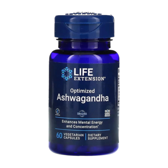 Life Extension, Optimized Ashwaghandha, Оптимізований Екстракт Ашваганди, 60 капсул