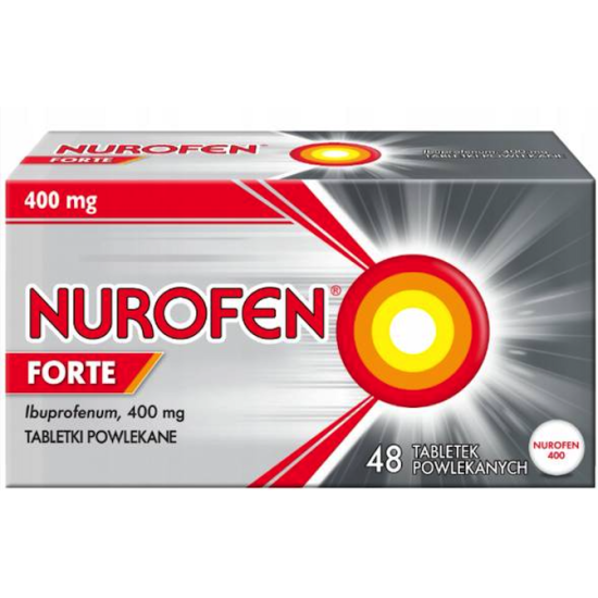  Nurofen forte, Нурофен Форте, Знеболюючий засіб, 400 мг, 48 гелевих капсул