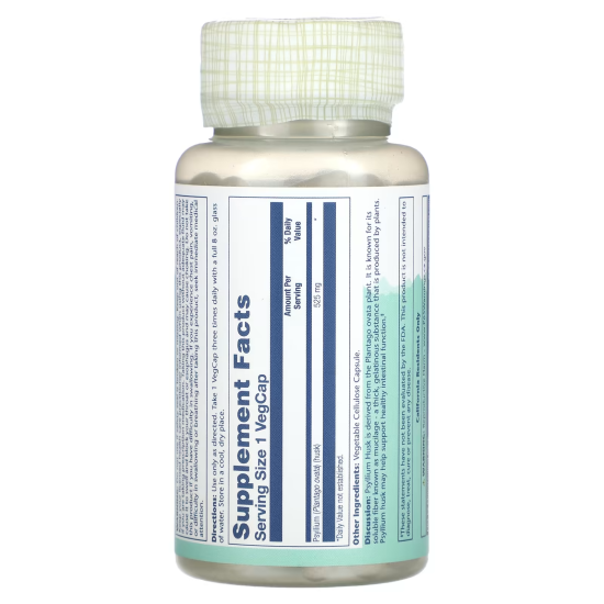 Solaray, Psyllium Husk, Псиліум, 525 мг, 100 кап