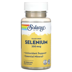Solaray Selenium, Селен без дріжжів, 200 мг, 90шт