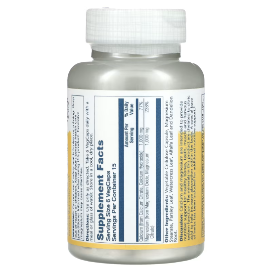 Solaray, Cal- Mag citrate, Кальцій і магній цитрат, 90 кап