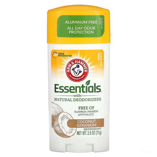  Arm & Hammer Essentials, дезодорант без алюмінію, кокос-герань, 71 г