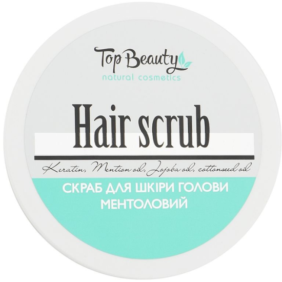  Top Beauty, Hair Scub Menthol,  Ментоловий скраб для шкіри голови, 250 мл