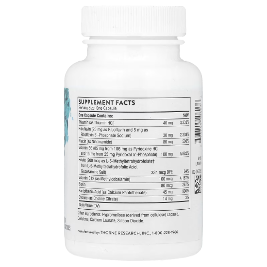 Thorne, Stress B-Complex, Антистресовий B-комплекс № 6, 60 капсул