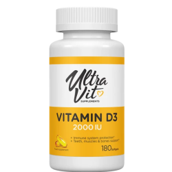 Ultra Vit, Vitamin D3 2000 IU, вітамін д3, 2000 МО,  180 капс 