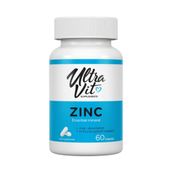 Ultra Vit, Zinc, Цитрат цинку, 25 мг, 60 шт