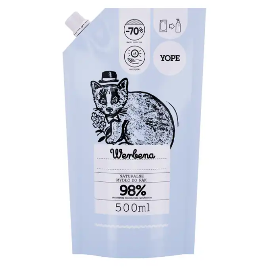 Yope, Replenish Verbena 98%, Натуральне мило для рук, 500 мл