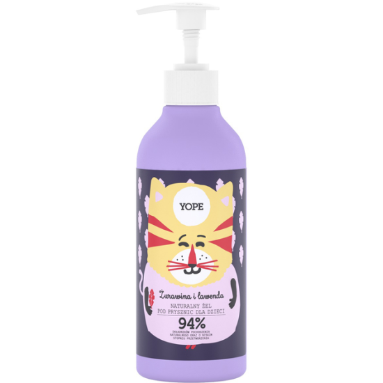 Yope Kids, гель для душу для дітей, журавлина і лаванда, 400 мл